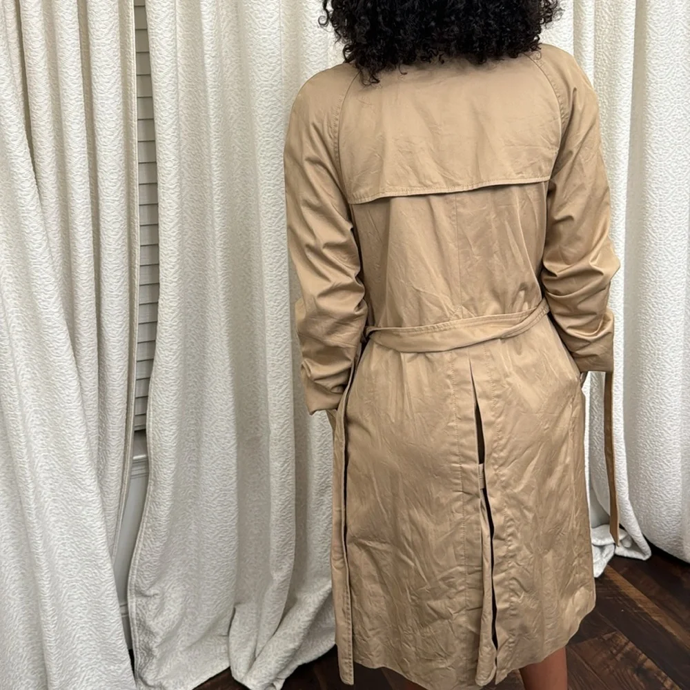 EVERLANE drape Classic Tan Trench Coat Sz xs - Picture 10 of 10